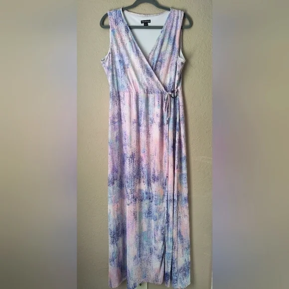 Nina Leonard Maxi Dress Sleeveless Size L - Picture 1 of 6